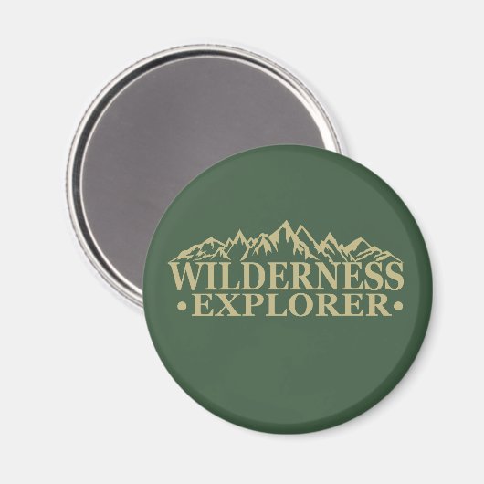 ウィルダネス探検家の屋外ハイキングハイキングのハイキング マグネット (正面/裏面)