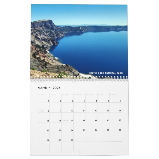 ウィルダネス探索2025カレンダー カレンダー (3月 2026)