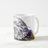 ウィルダネス水彩林ムーンイーグル コーヒーマグカップ (正面右)