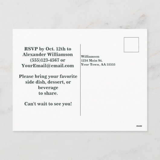 ウィルダネス素朴ファミリー懇親会 シーズンポストカード (裏面)