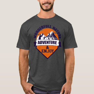 ウィルダネス自然ハンドドロースタイルヴィンテージレトロ Tシャツ