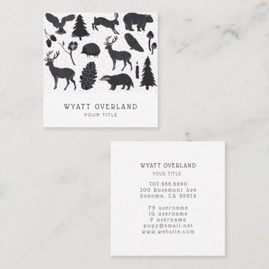 ウィルダネス自然主義ハイキングガイド スクエア名刺