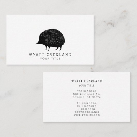 ウィルダネス自然主義ハイキングガイド 名刺 (正面/裏面)