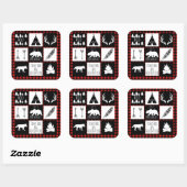 ウィルダネ素朴ス&アニマルバッファローチェックのプレイド スクエアシール (シート)