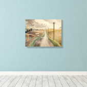 ウィルトシャーの風景(Eric Ravilious) キャンバスプリント (インサイチュ (ウッドフロア))