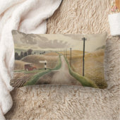 ウィルトシャーの風景(Eric Ravilious) ランバークッション (ブランケット)