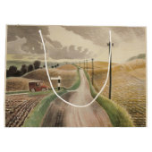 ウィルトシャーの風景(Eric Ravilious) ラージペーパーバッグ (裏面)
