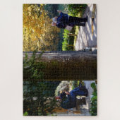 ウィルトシャー州ストールヘッド湖に入って ジグソーパズル (縦)