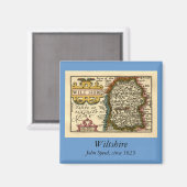 ウィルトシャー郡イングランド古古古古古古古美術館地図 マグネット (正面/裏面)