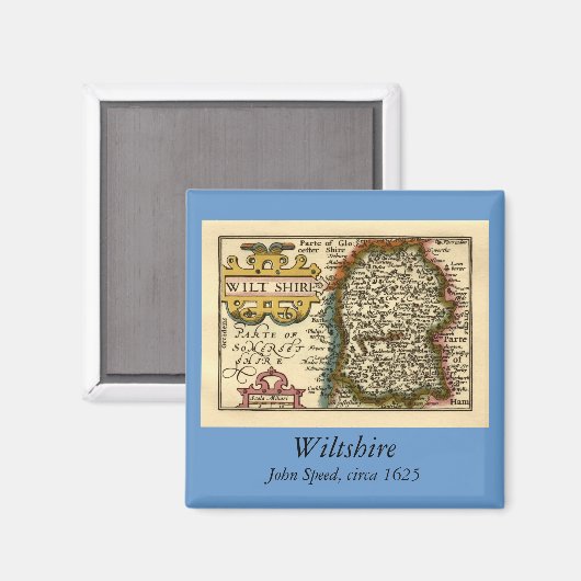 ウィルトシャー郡イングランド古古古古古古古美術館地図 マグネット (正面/裏面)