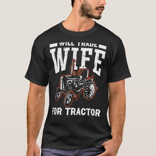ウィルトレードワイトトラクター農家農業 Tシャツ (正面)