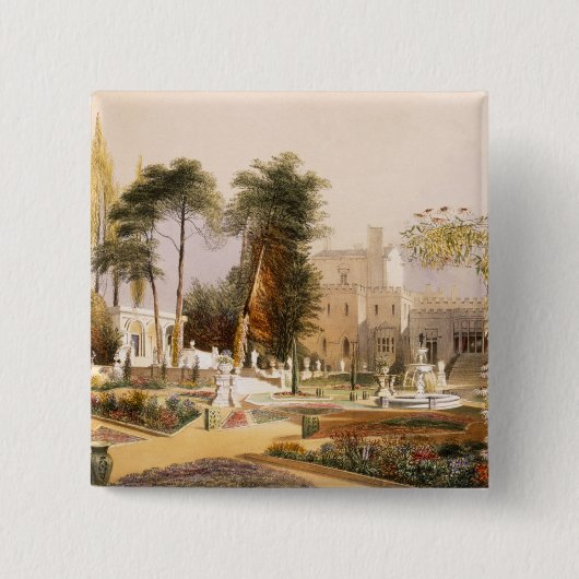 ウィルトンの座席の庭のParterreの 缶バッジ (正面)