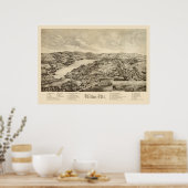 ウィルトン, MEパノラママップ – 1895 ポスター (キッチン)