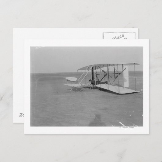 ウィルバーライトの損傷した飛行機の後 ポストカード (正面/裏面)