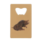 ウィルバー – 目の肥えた豚。 クレジットカード栓抜き (正面)