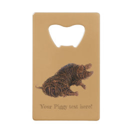 ウィルバー – 目の肥えた豚。 クレジットカード栓抜き