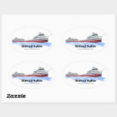 ウィルフレッドサイクスクリーブランドクリフス 楕円形シール (シート)