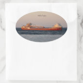 ウィルフレッド・サイクスのステッカー 楕円形シール (バッグ)