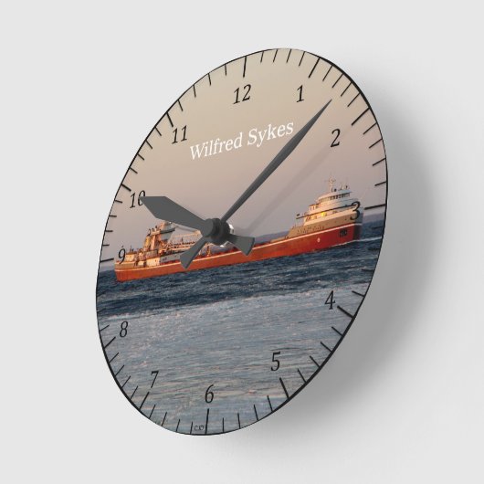 ウィルフレッド・サイクス時計 ラウンド壁時計 (傾斜)
