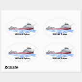 ウィルフレッド・サイクス・セルフアンローダー内陸 楕円形シール (シート)