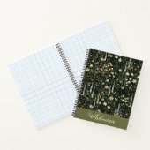 ウィルヘルミナダークデイジーフローラデラックス ノートブック (内部)