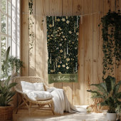 ウィルヘルミナダークデイジーフローラ フリースブランケット