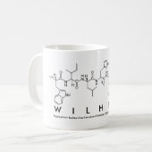 ウィルヘルムペプチド名mag コーヒーマグカップ (正面左)