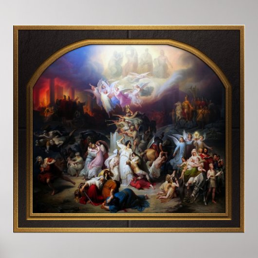 ウィルヘルム・フォン・カウルバッハによるエルサレムの破壊 ポスター (正面)