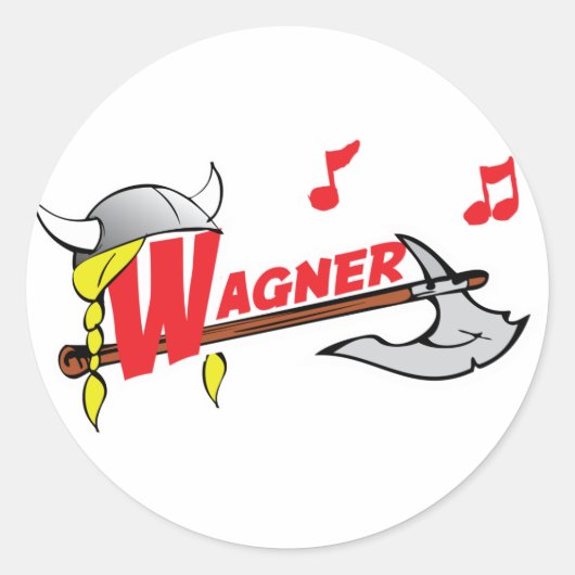 ウィルヘルムRicahrd Wagner -ドイツ作曲家のミュージシャン ラウンドシール (正面)