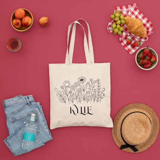 ウィルミニマルフ花ボヘミートバミニマルッグ トートバッグ