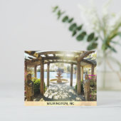 ウィルミントンノースカロライナ航空ガーデンズペルゴラ ポストカード (スタンド正面)