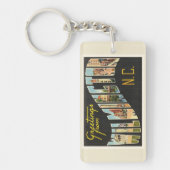 ウィルミントンノースカロライナNCの古いヴィンテージの郵便はがき キーホルダー (正面)