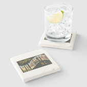 ウィルミントンノースカロライナNCの古いヴィンテージの郵便はがき ストーンコースター (横)