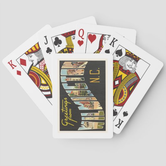 ウィルミントンノースカロライナNCの古いヴィンテージの郵便はがき トランプ (裏面)