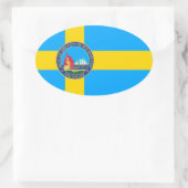 ウィルミントン市旗，デラウェア州 楕円形シール (バッグ)