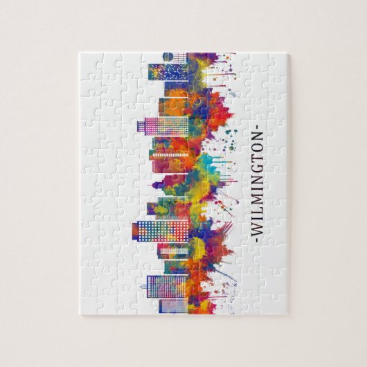 ウィルミントン・デラウェア・スカイライン ジグソーパズル (縦)