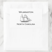 ウィルミントン・ノースカロライナの背の高い船 長方形シール (バッグ)