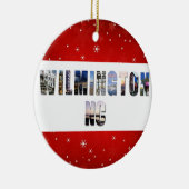 ウィルミントン・ノースカロライナ旅行写真クリスマス セラミックオーナメント (右)