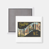 ウィルミントン・ノースカロライナNC古いヴィンテージポストカード – マグネット (正面/裏面)