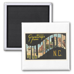 ウィルミントン・ノースカロライナNC古いヴィンテージポストカード –  マグネット
