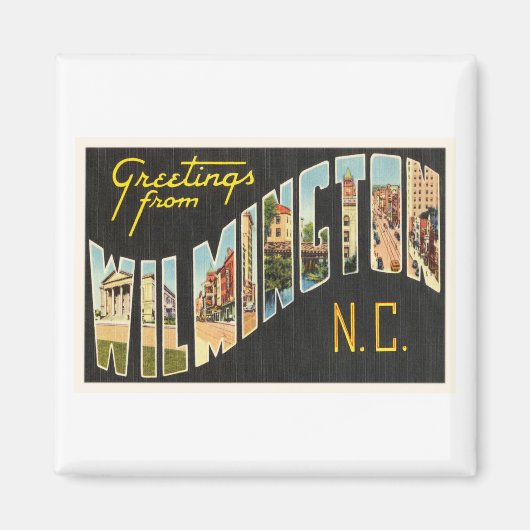 ウィルミントン・ノースカロライナNC古いヴィンテージポストカード – マグネット (正面)
