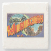ウィルミントン#2ノースカロライナNCのヴィンテージの郵便はがき ストーンコースター (正面)
