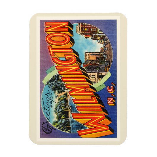 ウィルミントン#2ノースカロライナNCヴィンテージポストカード – マグネット (縦)