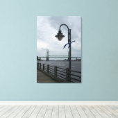 ウィルミントンNCダウンタウンリバーウォーク キャンバスプリント (インサイチュ (ウッドフロア))