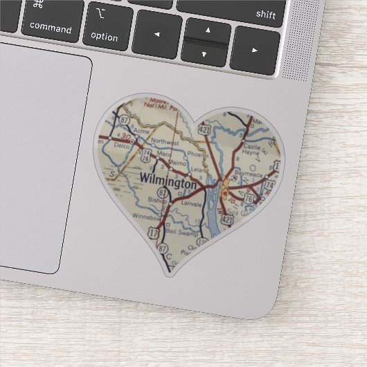 ウィルミントンNCヴィンテージマップ シール (詳細)