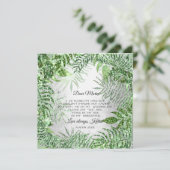ウィルユーブライドメイドトロピカルグリッター ミントシルバー 招待状 (スタンド正面)