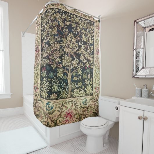 ウィルラムモリス美しいデザインと創造、ヴィント シャワーカーテン (インサイチュ)