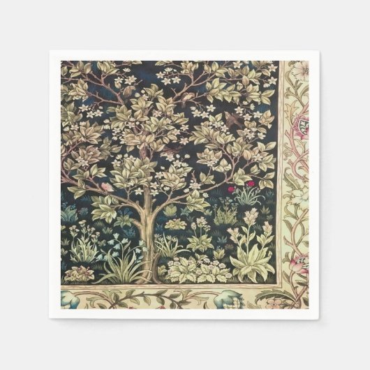 ウィルラムモリス美しいデザインと創造、ヴィント スタンダードカクテルナプキン (正面)