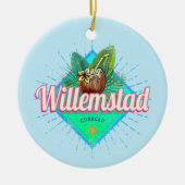ウィルレンスタッドキュラカオバケーションカリブのヴィンテージ セラミックオーナメント (正面)