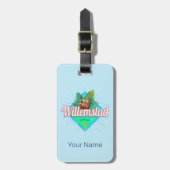 ウィルレンスタッドキュラカオバケーションカリブのヴィンテージ ラゲッジタグ (正面縦)